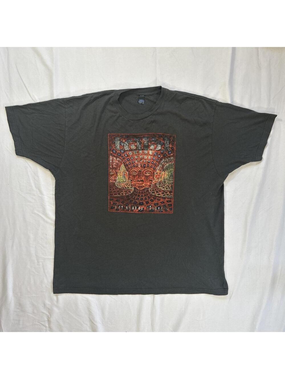 Tultex Men's Grey and Red Tshirt